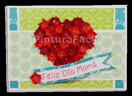 Tarjetas Dia de la Madre Corazon lleno de Flores | PINTURA FACIL ...