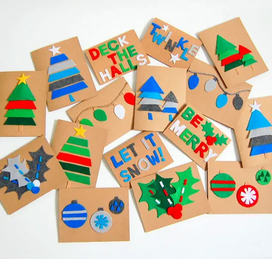 tarjetas de Navidad - Manualidades Infantiles
