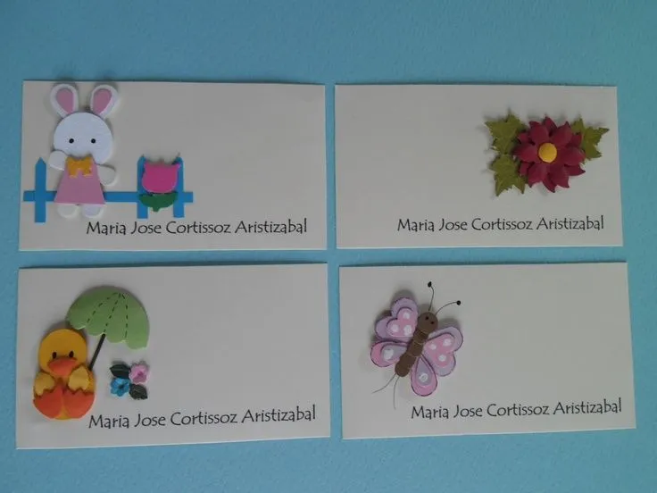 tarjetas de presentacion para niños | Creaciones CECY | Pinterest