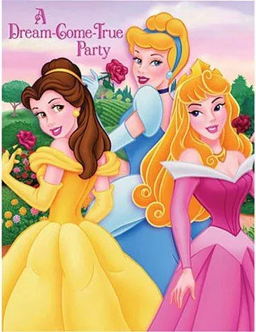 Tarjetas de invitación de las princesas de Disney - Imagui