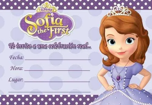 Tarjetas princesita sofia - Imagui | fiesta Alina 3 | Pinterest