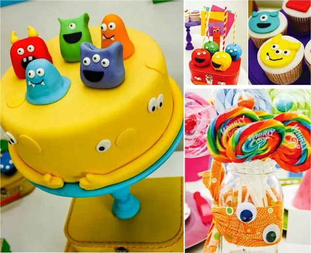 Tarta, cupcakes y cakepops para fiesta infantil de monstruos ...