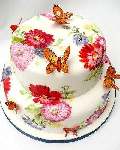 Tarta decorada 18: mariposas y fantasía | Tartas decoradas ...