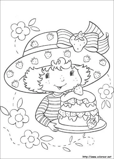 DIBUJOS DE TARTA DE FRESA PARA PINTAR Y COLOREAR DIBUJOS DE TARTA DE FRESA PARA PINTAR Y COLOREAR