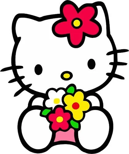 Hello Kitty con flores - Imagui