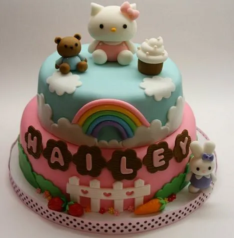 Modelos de torta con fondant de Hello Kitty - Imagui