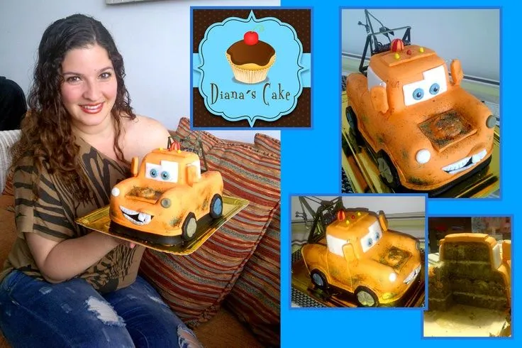 tarta mate, cake cars, 3D cake | Mis TARTAS | Pinterest | 3d Cakes ...