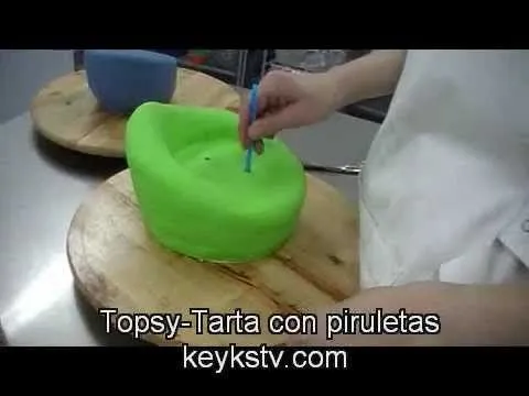 Cómo hacer una tarta Topsy 1 - YouTube