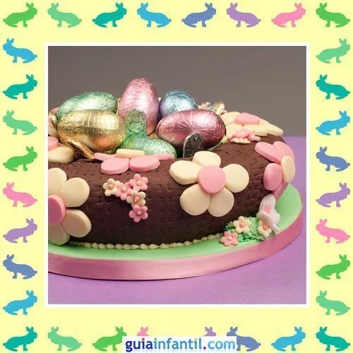 Tartas de Pascua decoradas. Pastel de huevo y flores - Ideas para ...