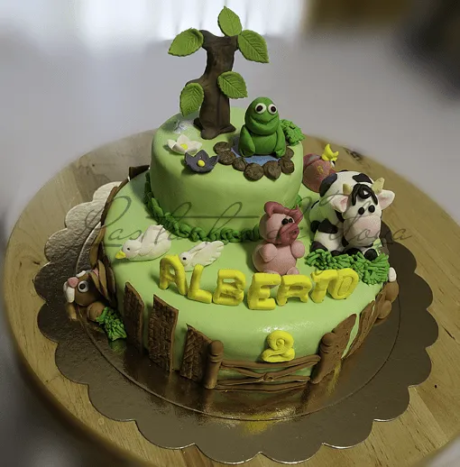 Las tartas de Yoya: Tarta granja para el cumple Alberto