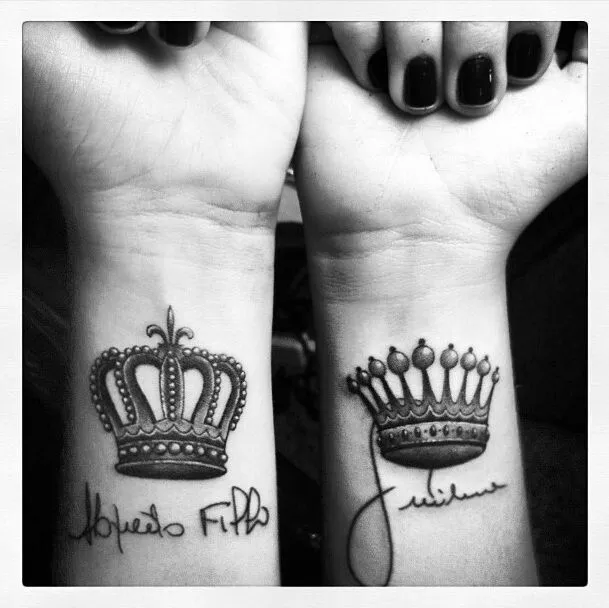 Corona de parejas | sigueme. | tatuajes | Pinterest