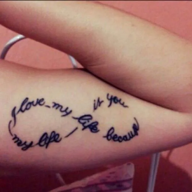 tatto #tattoo #tatuagem #frase #life #love #infinito #infinity ...