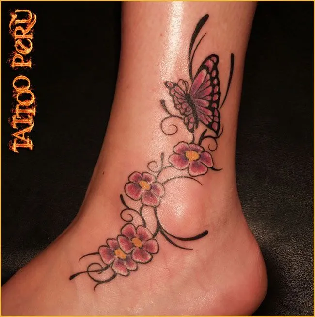 Tattoo de enredadera en el pie - Imagui