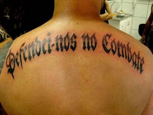 Tattoo Escrita Defendei-nos no Combate Tatuagem - a photo on ...