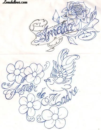 Tattoo nombres con diseños - Imagui