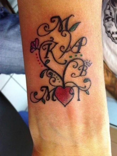 Tattoos on Pinterest | Sister Tattoos, Heart Tattoos and Kid Names