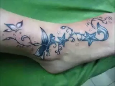 tatuaje arreglo enredadera tobillo - YouTube