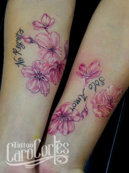 tatuaje flor de cerezo | Tumblr