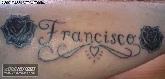 Tatuaje de _Franmi_ - Francisco Nombres Letras