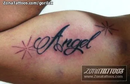 Tatuaje de gorilax - Ángel Nombres Letras