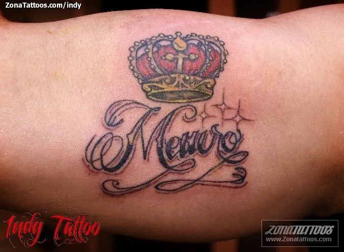 Tatuaje de Indy - Coronas Nombres Letras