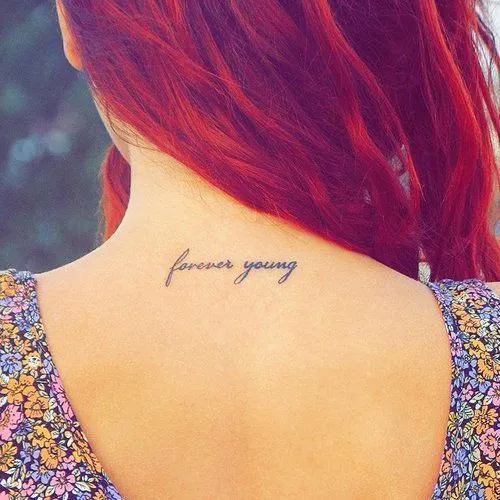tatuaje por siempre joven | Tumblr