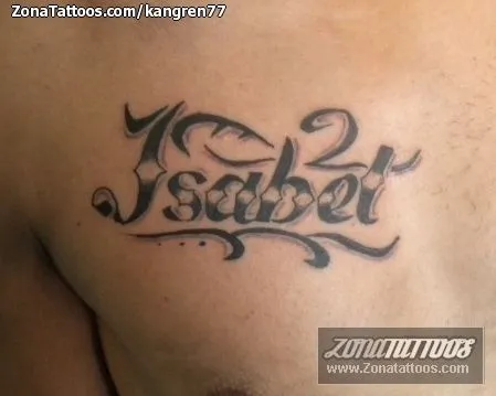 Tatuaje de kangren77 - Nombres Isabel Letras