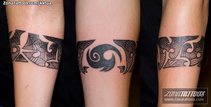 Tatuaje de kktua - Maoríes Brazaletes