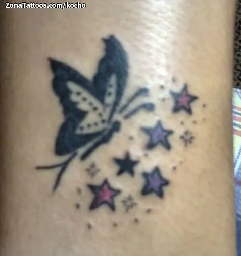 Tatuaje de kocho - Mariposas Estrellas Insectos
