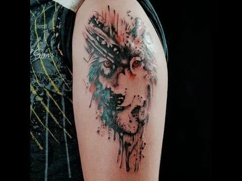 Tatuaje Lobo Acuarela / Watercolor Wolf Tattoo - Bernícola - YouTube