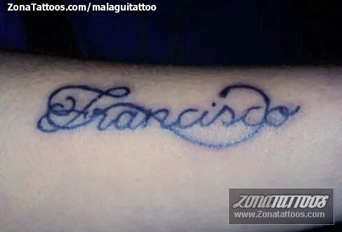 Tatuaje de malaguitattoo - Letras Nombres Francisco