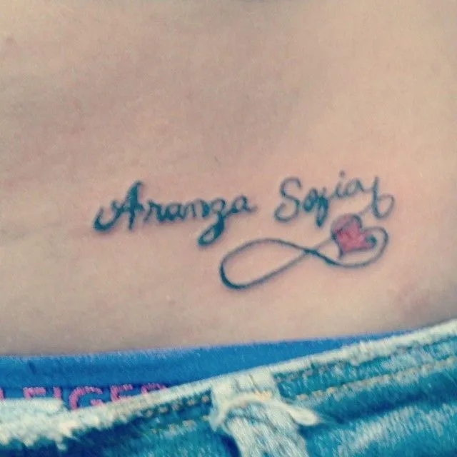 Tatuaje nombre aranza sofia. #tattooletter #tattoo #letter ...