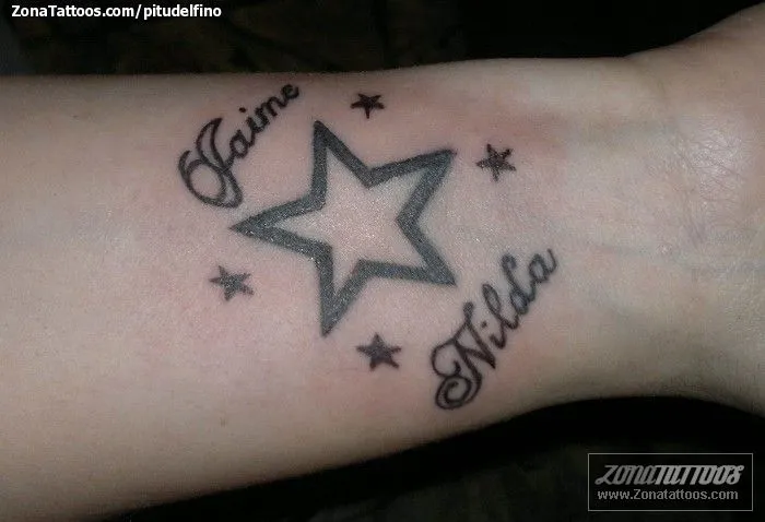 Tatuaje de pitudelfino - Nombres Estrellas Muñeca
