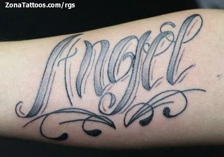 Tatuajes nombre angel - Imagui