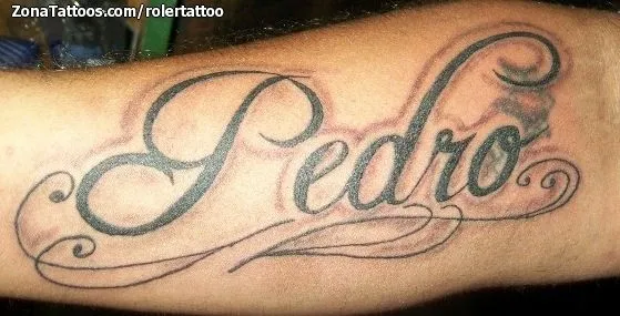 Tatuaje de rolertattoo - Nombres Pedro Letras