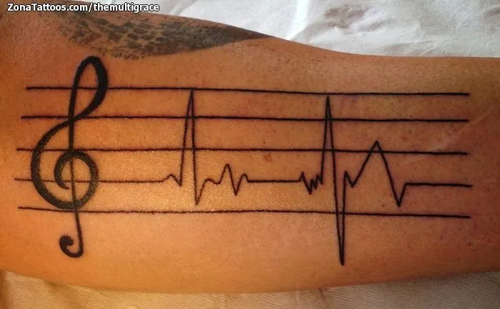 Tatuaje de themultigrace - Pentagramas Notas Musicales