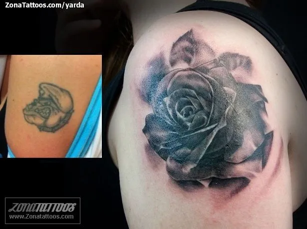 Rosa negra tatuaje - Imagui