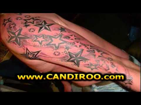 Tatuajes de Estrellas en la Espalda, Muneca, Barriga, Mano - YouTube