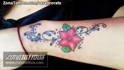 Tatuaje de CerebroRats - Muñeca Flores