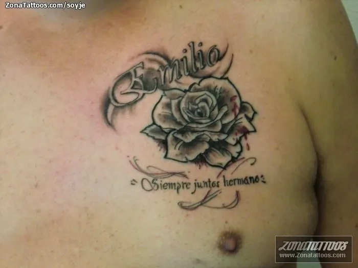 Tatuajes de rosas y nombres - Imagui
