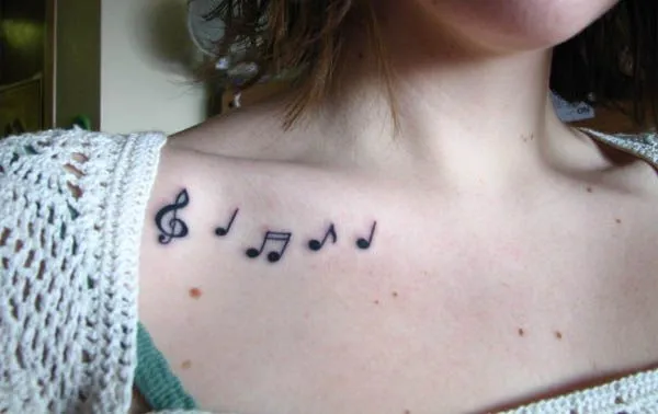 Tatuajes de notas musicales | Belagoria