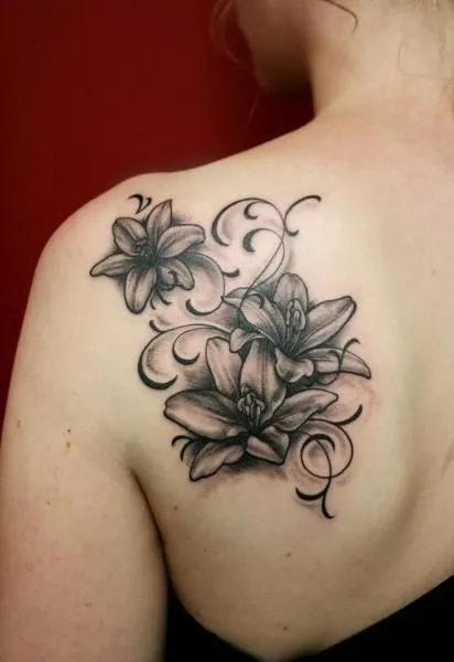 tatuajes de flores y mariposas en el hombro - Buscar con Google ...