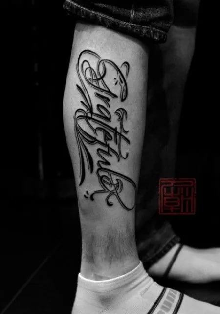 Tatuajes en la pantorrilla nombres - Imagui