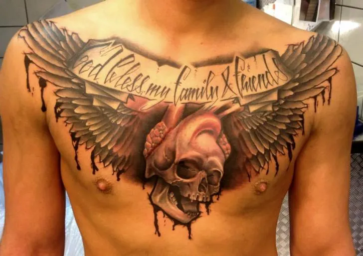 Tatuajes en el pecho alas - Imagui