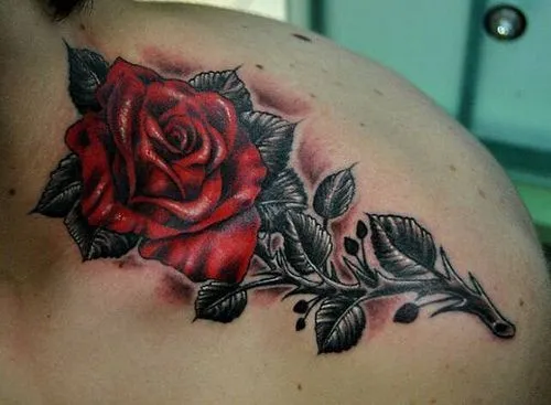 tatuajes de rosas para hombres | Cosas para ponerse | Pinterest