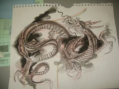 NUEVOS TATUAJES.Dibujos,Diseños, Fotos de tattoos.: Boceto de dragón.
