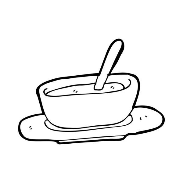 tazón de dibujos animados de sopa — Vector stock © lineartestpilot ...