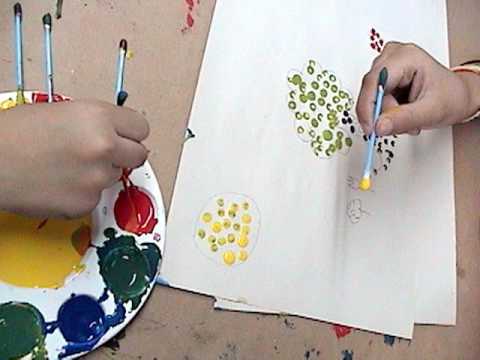 Tecnica 2 pintura para niños. pittura per bambini - YouTube