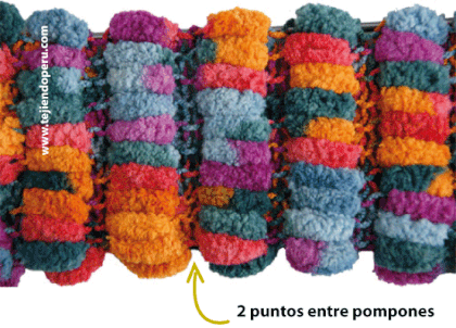 Técnicas generales 6: tejiendo con lana pompom (pom pom wool ...