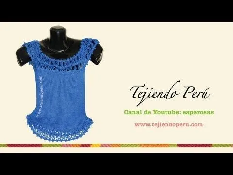 Cómo tejer una blusa en dos agujas con detalles de horquilla - YouTube